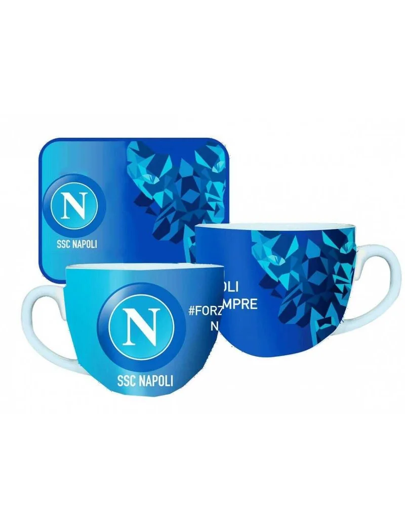 Ssc Napoli - Tazza In Ceramica Con Tovaglietta