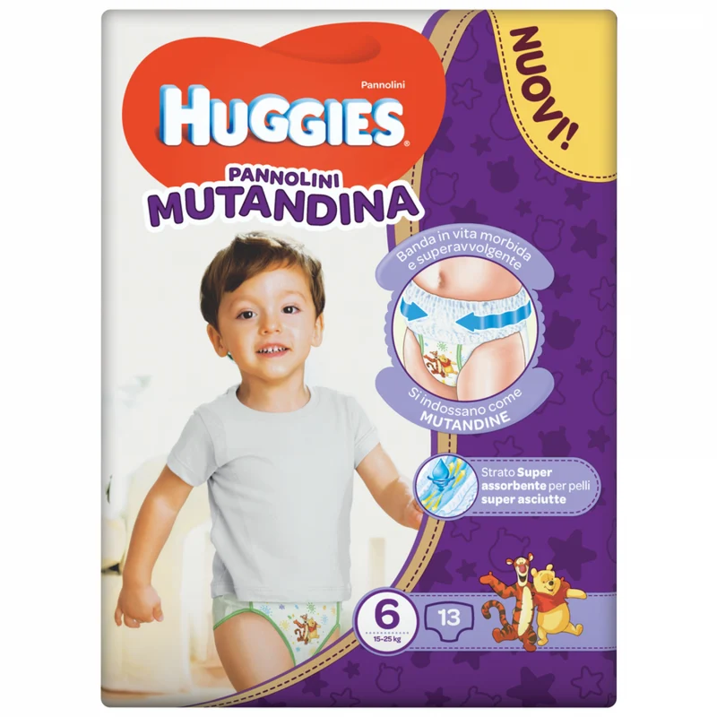 Pannolini Huggies Mutandina 15-25 Kg Misura 6 (13 Pz)