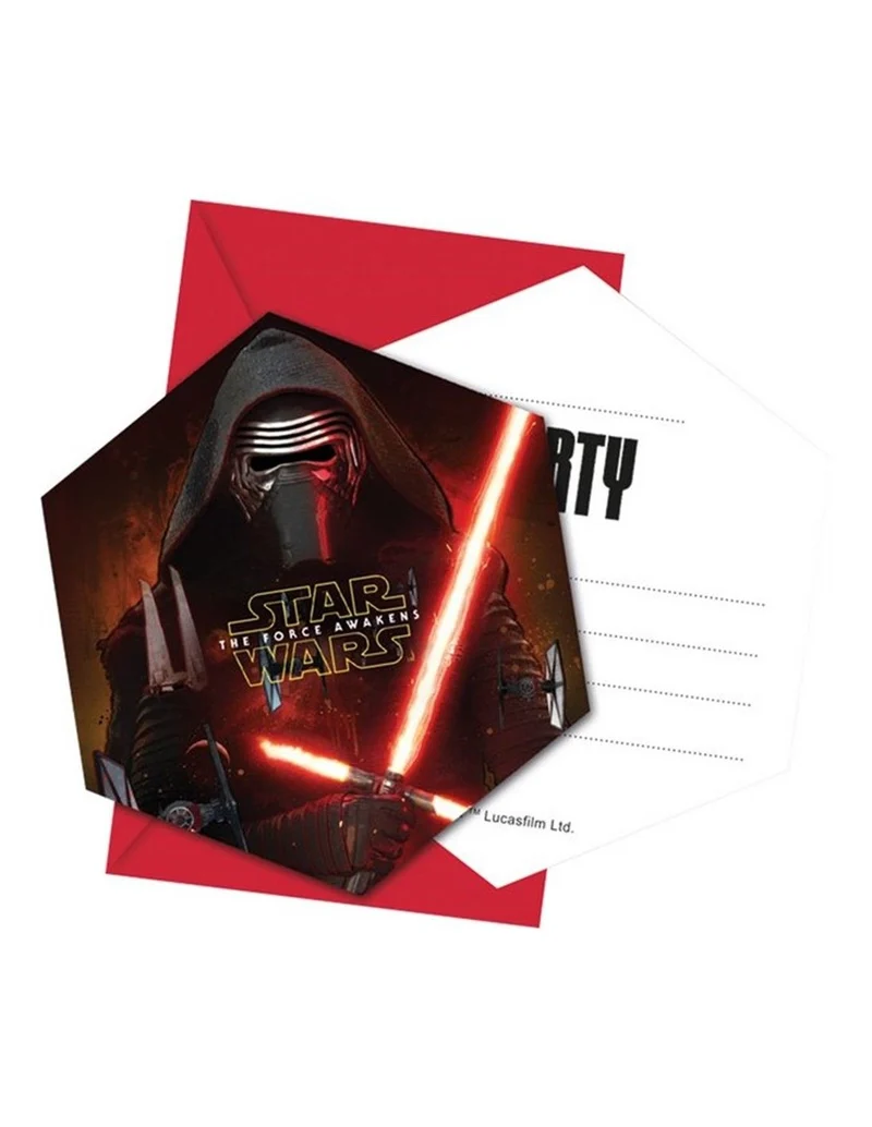 Star Wars - 6 Inviti In Busta Il Risveglio Della Forza