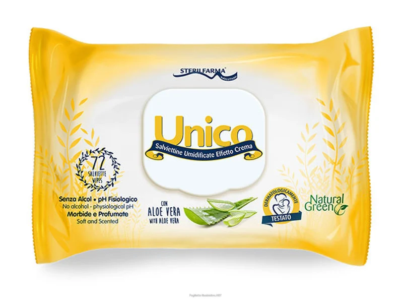 Salviette Umidificate Unico Effetto Crema 72 Pz