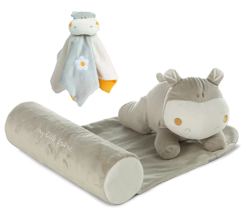 Cuscino Antiasfissia Hippo Musicale Jane Grigio + Doudou