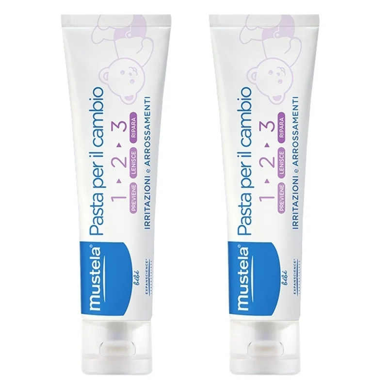 Bipack Pasta Lenitiva Per Il Cambio Mustela 150 Ml 2 Pezzi