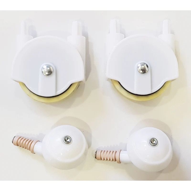 Kit 4 Ruote Per Girello 2 In 1 Bebe Confort Balancelle Anteriori E Posteriori Bianco