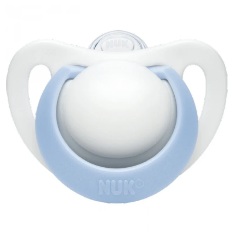 Succhietto Nuk Genius Silicone 18-36 M Bianco Azzurro Outlet