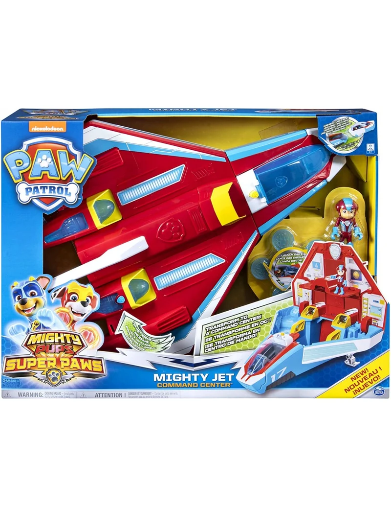 Paw Patrol Super Paws Veicolo Jet Command Center Con Luci E Suoni