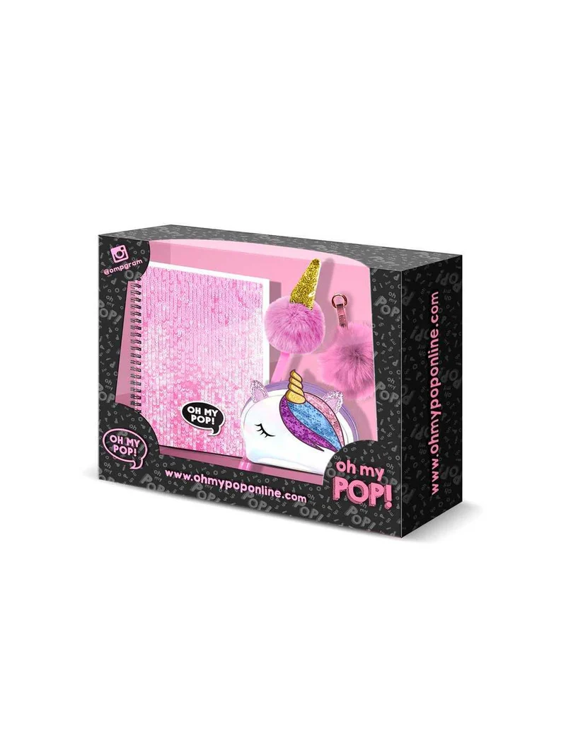 Oh My Pop - Set Unicorno Diario Penna E Porta Monete