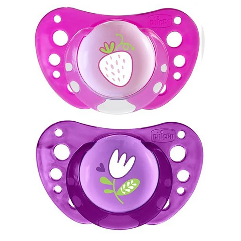 Succhietto Chicco Physio Air Silicone 2 Pz Rosa Viola 16-36m