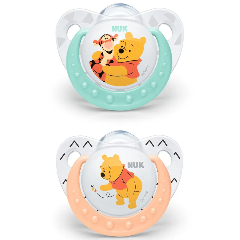 Succhietti Nuk Silicone 0-6 M Winnie The Pooh Verde Arancione