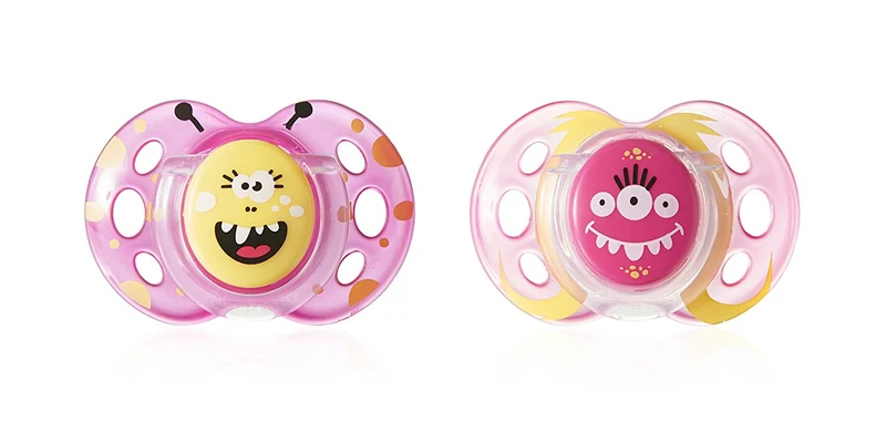 Succhietto Tommee Tippee 2 Pz Fun Style 18-36m Fucsia Rosa