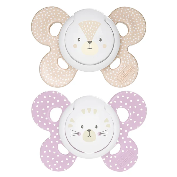 Succhietto Chicco Physio Comfort Silicone 2pz Beige Rosa 6-16m