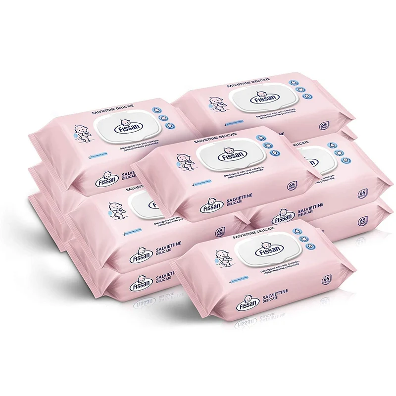 Kit Salviettine Delicate Fissan 12 Confezioni Da 65 Pezzi