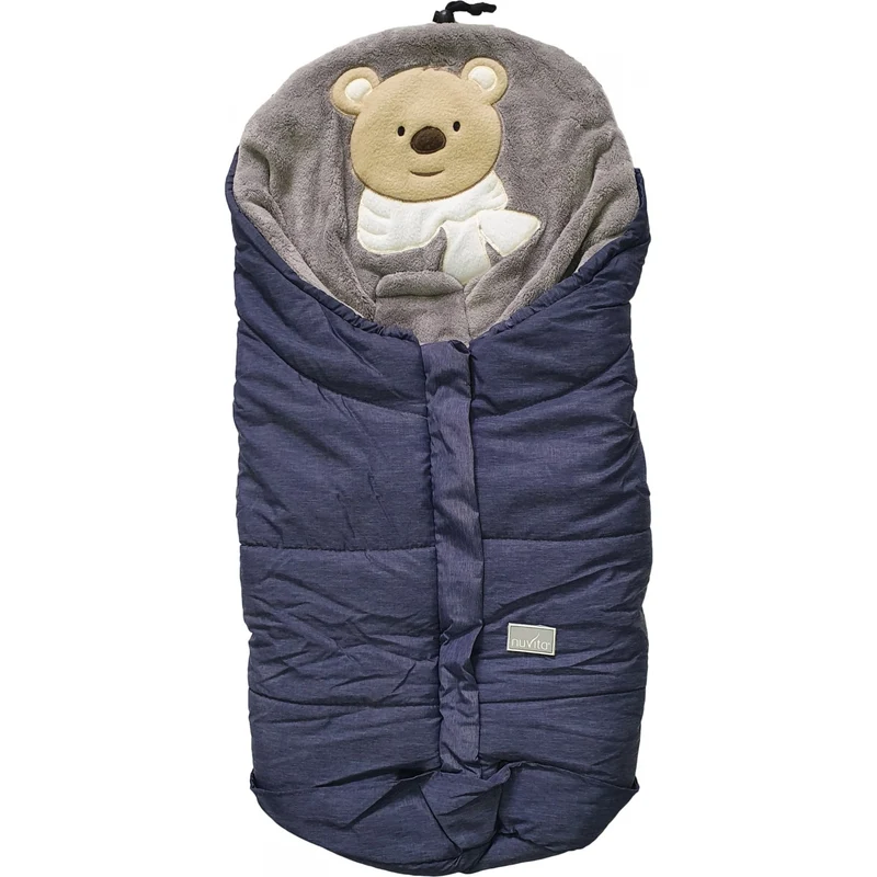 Sacco Per Seggiolino Auto Gr.0 E Carrozzina Nuvita Ovetto Cuccioli Blue Melange Bear