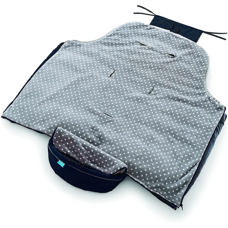 Sacco Per Passeggino Nuvita Caldobimbo 3 Stagioni Blue Grey Pois
