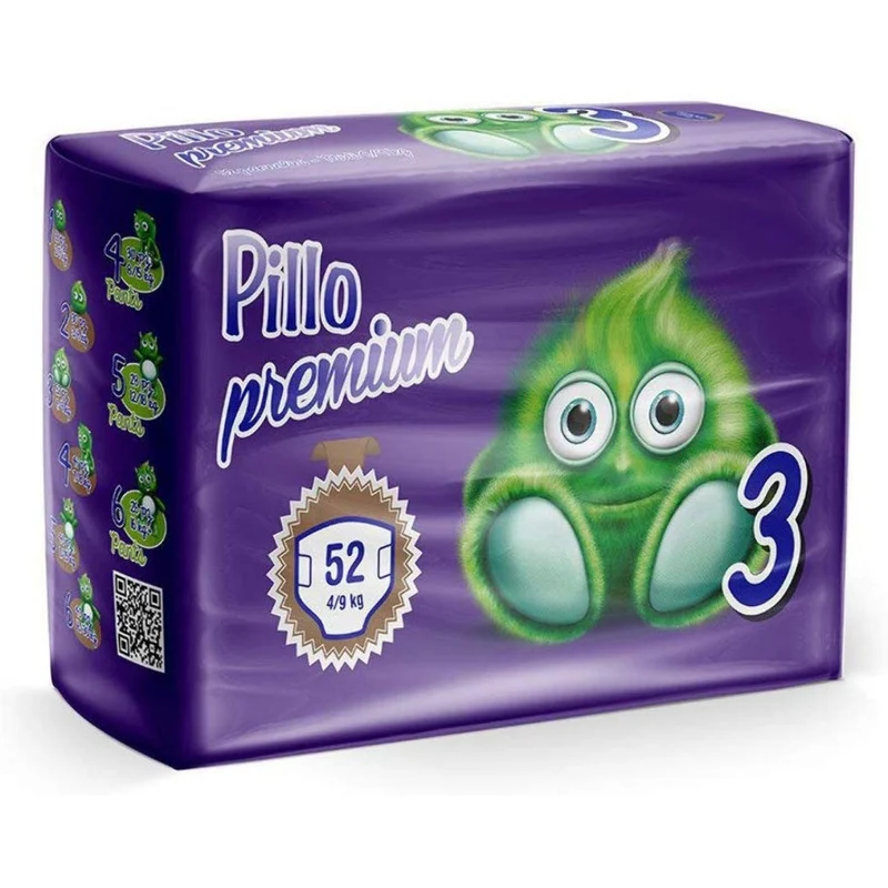 Pannolini Pillo Premium Taglia 3 Midi 4-9kg 52 Pz