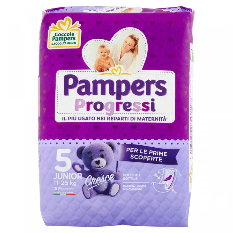 Pannolini Pampers Progressi Maxi 11-25 Kg Misura 5 (19pz)