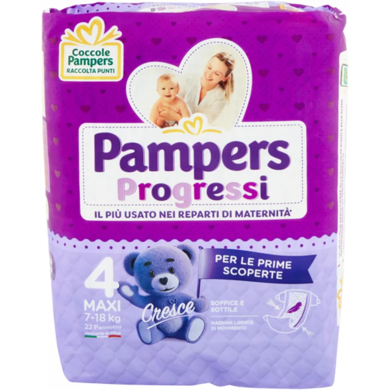 Pannolini Pampers Progressi Maxi 7-18 Kg Misura 4 (22pz)