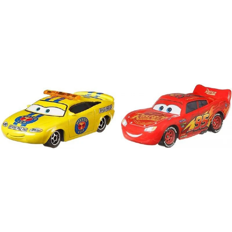Macchinine Disney Cars Saetta Mcqueen & Charlie Checker 2 Pz