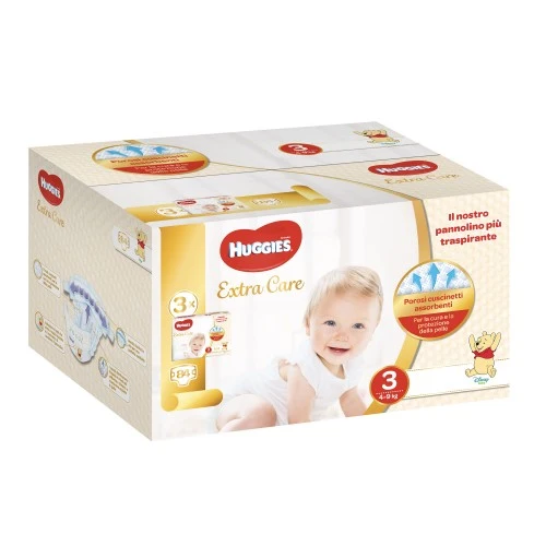 Huggies Pannolini Extra Care Triopack Taglia 3 (4-9 Kg) 84 Pezzi
