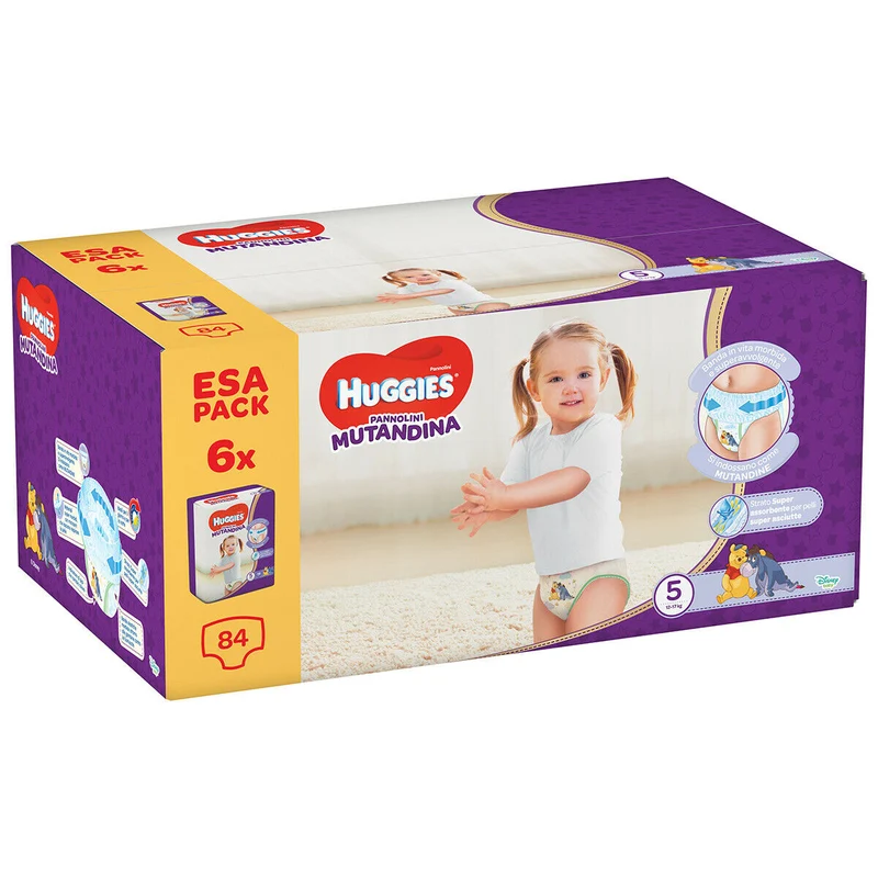 Huggies Pannolini A Mutandina Taglia 5 (12-17 Kg) 84 Pz
