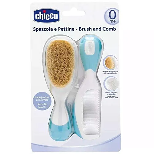 Chicco Set Pettine E Spazzola, Blu