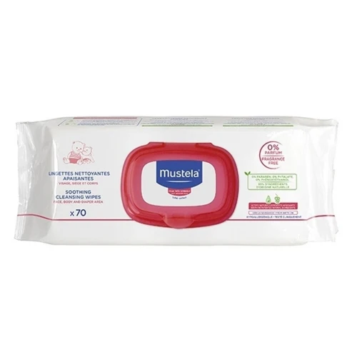 Mustela Salviette Detergenti Lenitive 70 Pz