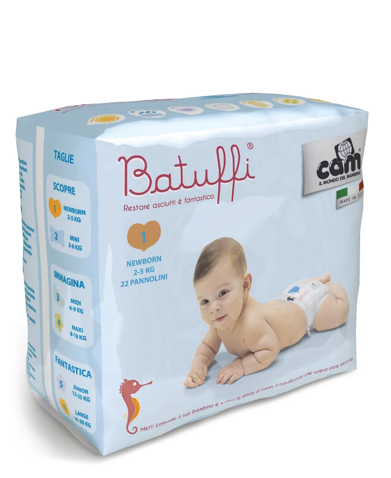 Pannolini Batuffi Cam New Born (2-5 Kg) 22 Pz