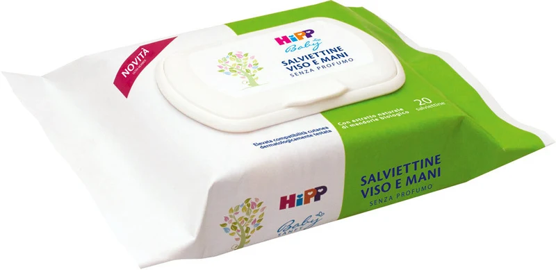 Salviettine Hipp Mani E Viso 20 Pz