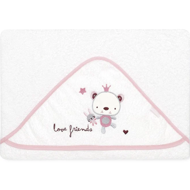 Accappatoio Pirulos Love Friends Bianco/Rosa