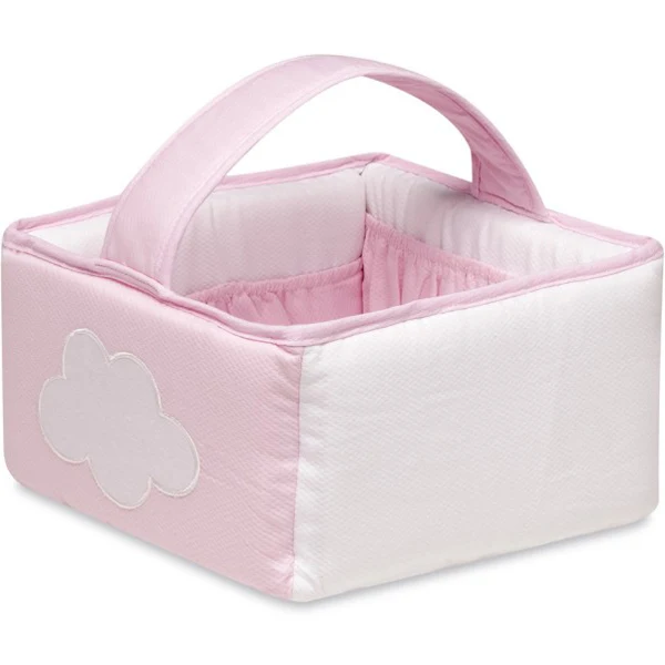 Cestino Portaoggetti Pirulos Orsetto Star Bianco/Rosa