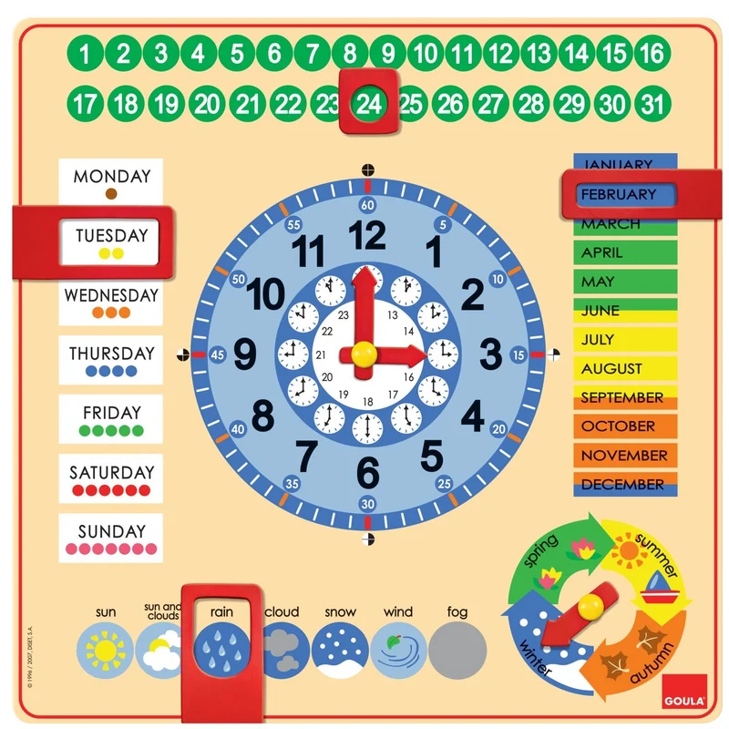 Goula 51307 Orologio Calendario Inglese