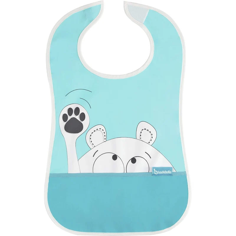 Bavaglino Con Tasca Badabulle Orsetto Azzurro