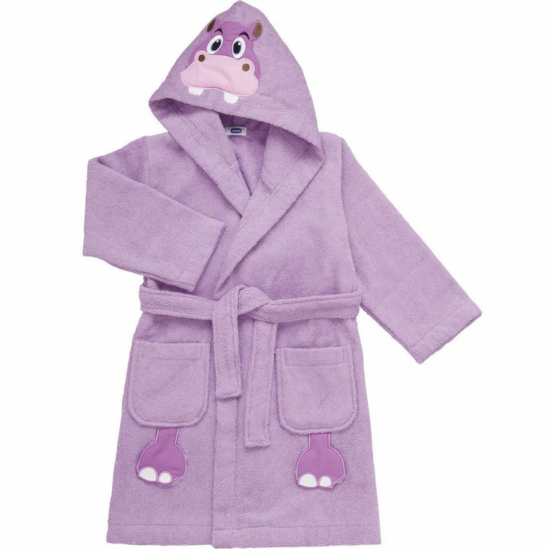 Accappatoio Chicco In Spugna 24m+ Ippopotamo Rosa