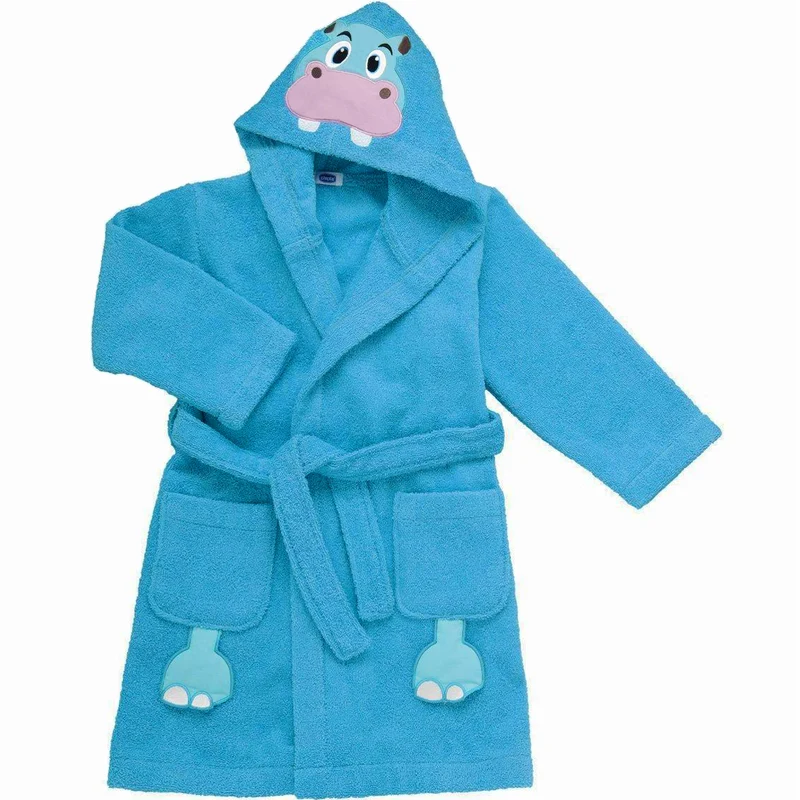 Accappatoio Chicco In Spugna 24m+ Ippopotamo Azzurro