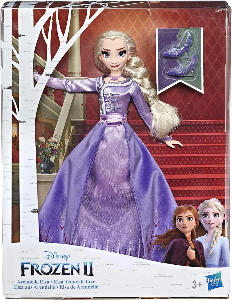 Disney Frozen 2 Fashion Doll Arendelle Elsa Con Particolareggiato Abito Da Viaggio Blu