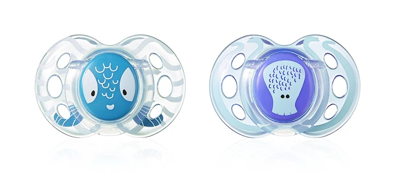 Succhietto Tommee Tippee 2 Pz Fun Style 6-18m Celeste Blu