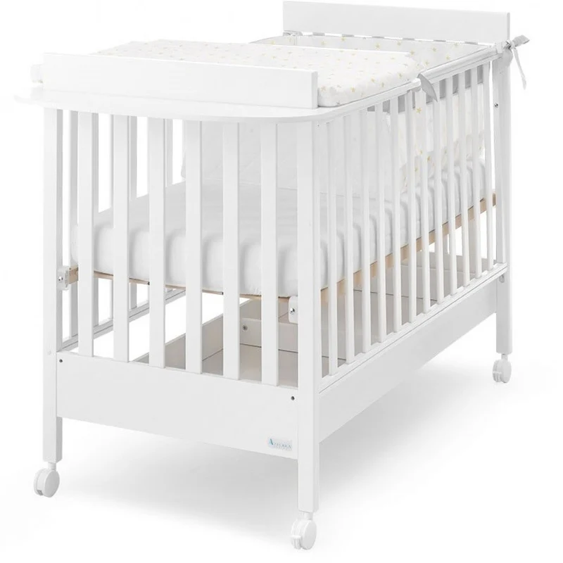 Lettino Azzurra Design Homi Baby Space Bianco Con Piano Fasciatoio Bianco