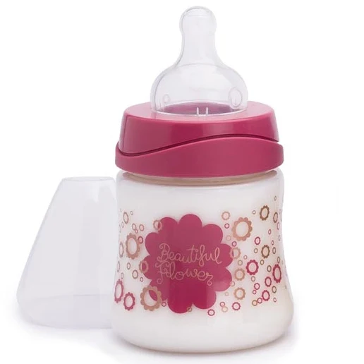 Biberon Suavinex 150ml Con Tettarella In Silicone Flusso Variabile 3p +0m Haute Couture Fucsia Fiore