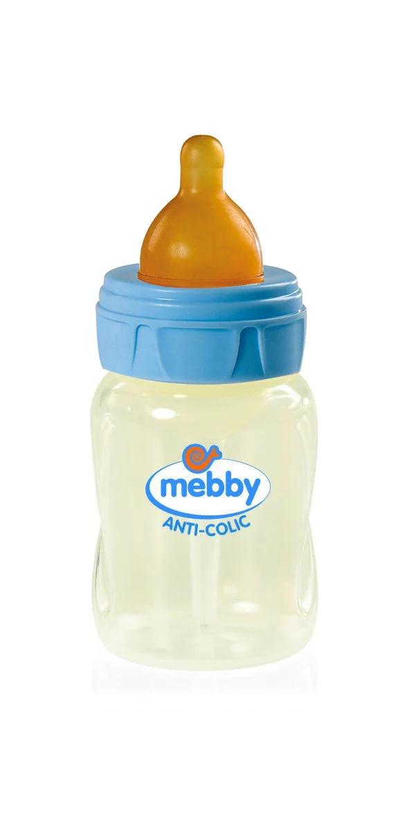 Biberon Anti-Colica Mebby Step 1+2 Caucciã¹ Azzurro 150 Ml