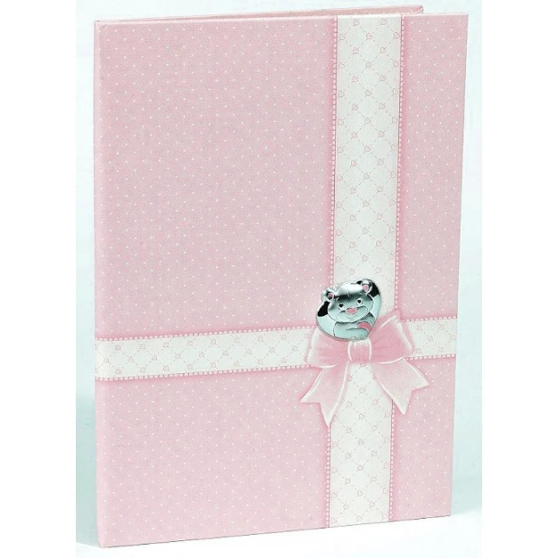 Diario Nascita Innocenti Argenti Orsetto Rosa