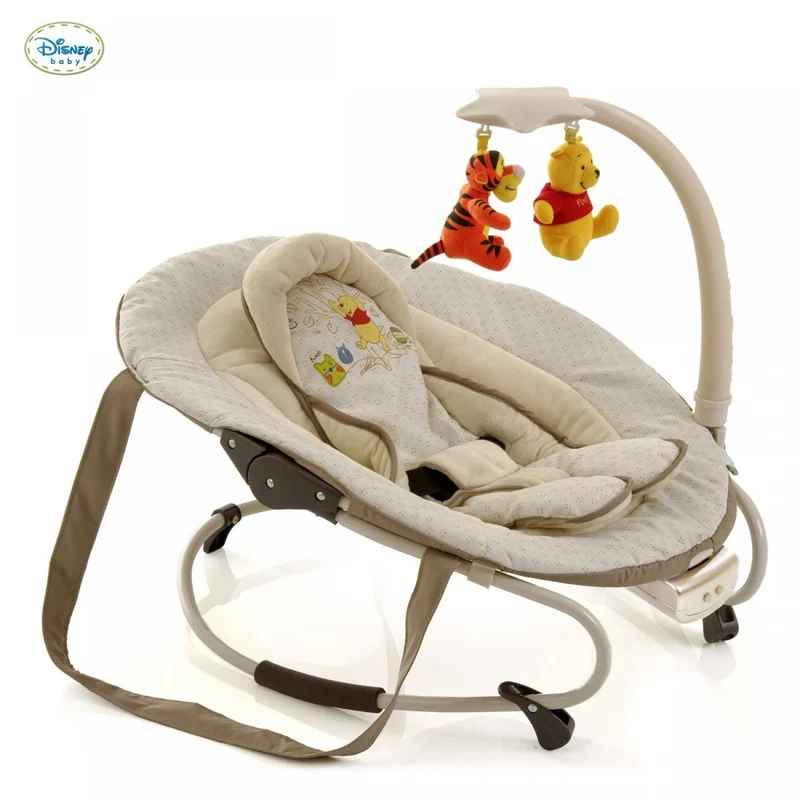 Sdraietta A Dondolo Hauck Leisure E-Motion Pooh Doodle Brown