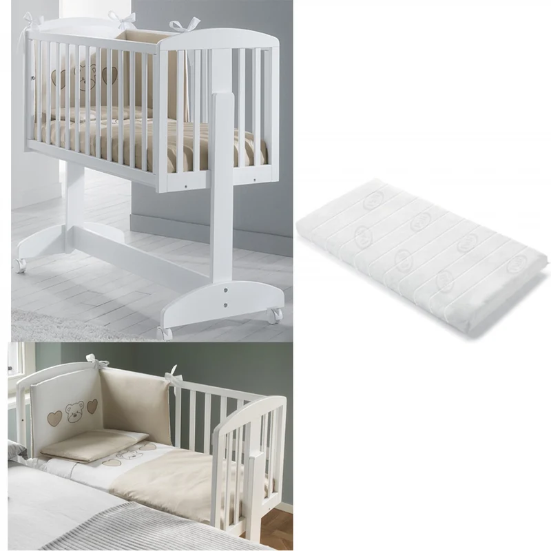 Culla Trasformabile Pali Emi Bianco + Completo Piumone Urban