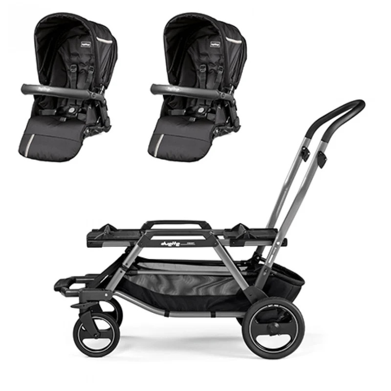 Passeggino Gemellare Peg Perego Duette Piroet Class Black