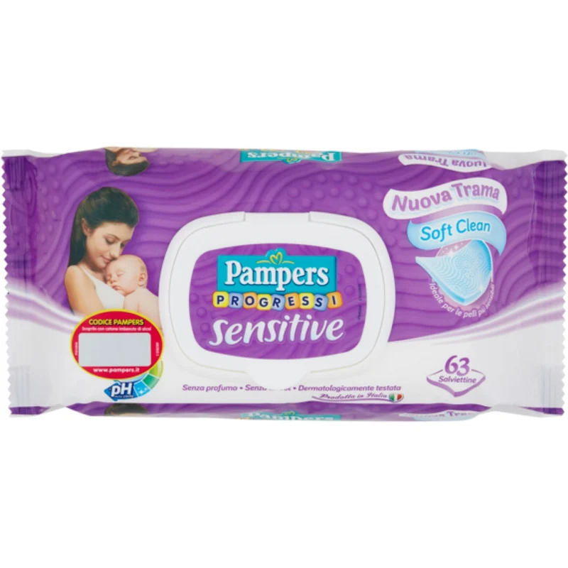 Salviettine Pampers Progressi Sensitive 63pz