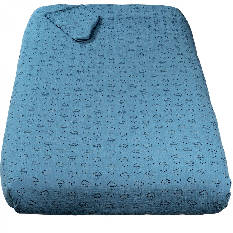 Completo Piumone Picci Liberty Celeste 3pz