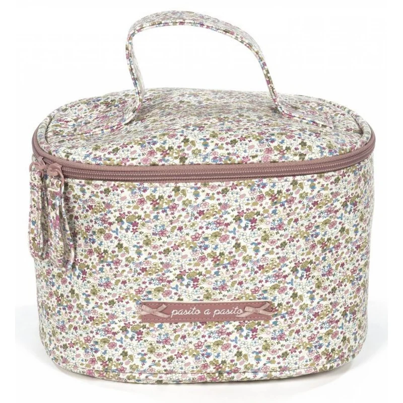 Beauty Case Vanity Pasito A Pasito Flores Botã¡Nica Rosa