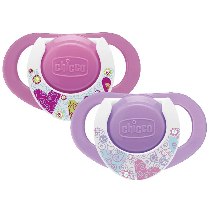 Succhietto Chicco Physio Compact Caucciã¹ 2 Pz Rosa 12m+