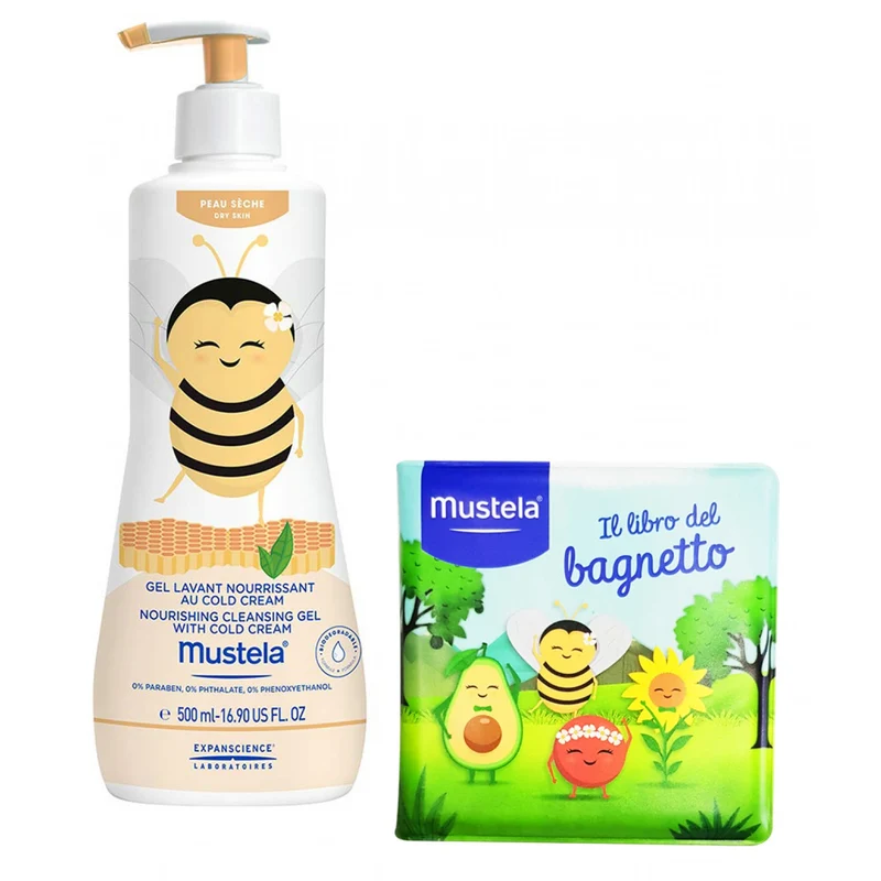 Detergente Nutriente Mustela Alla Cold Cream 500 Ml + Il Libro Del Bagnetto