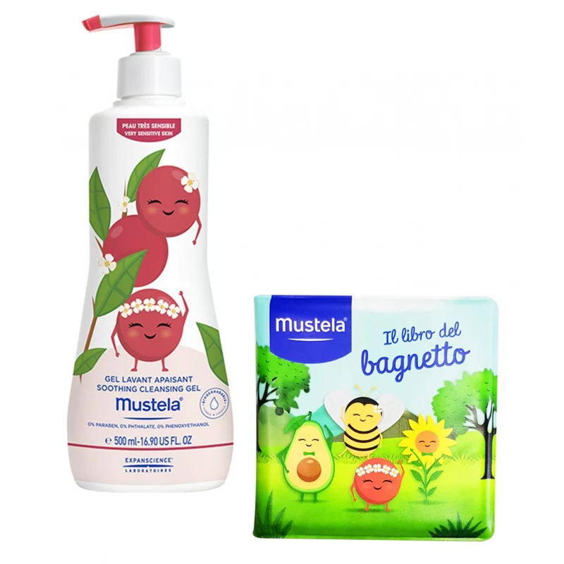 Gel Detergente Lenitivo Mustela 500 Ml + Il Libro Del Bagnetto
