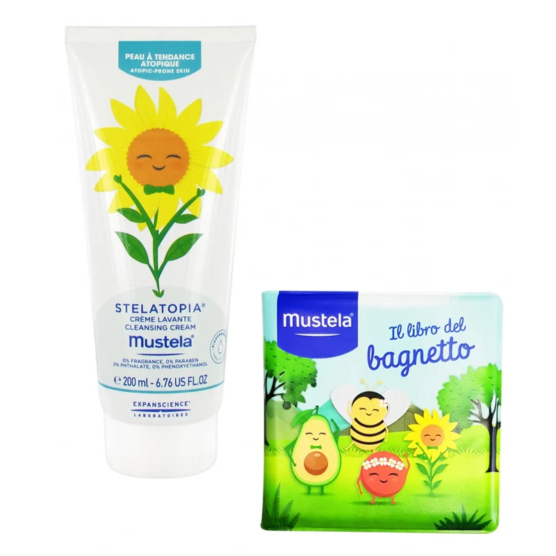 Crema Detergente Mustela Stelatopia 200ml + Il Libro Del Bagnetto