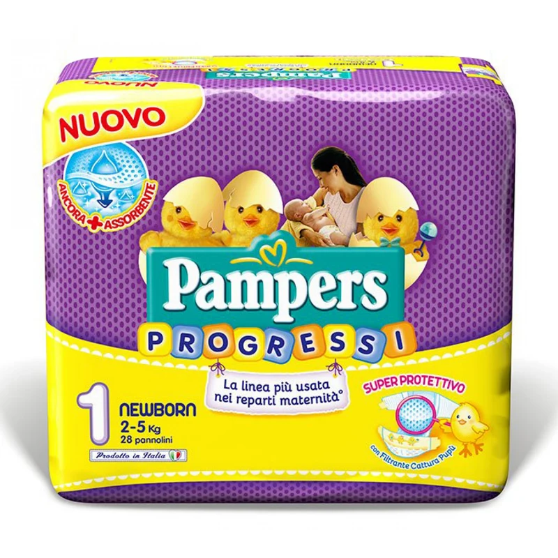 Pannolini Pampers Progressi Newborn 2-5 Kg Misura 1 (28pz)